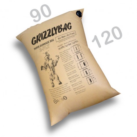 GrizzlyBag® Stausack 2-PLY Kraftpapier Schnellbefüllung - 90 x 120